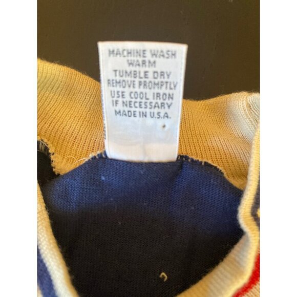 Vintage 1980's Rob Roy Boys Blue Elastic Striped Collar Cuff Size 14 - Picture 5 of 6